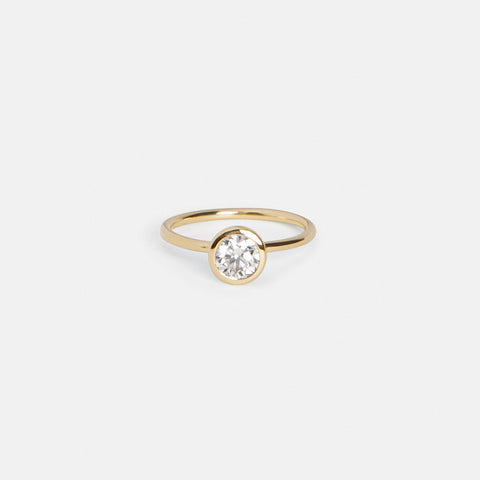 Arti Delicate Ring in 14k Gold set with a 0.9ct round brilliant cut natural diamond By SHW Fine Jewelry NYC