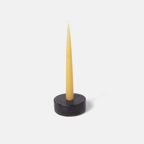 Stone Circle Candle Holder in Black