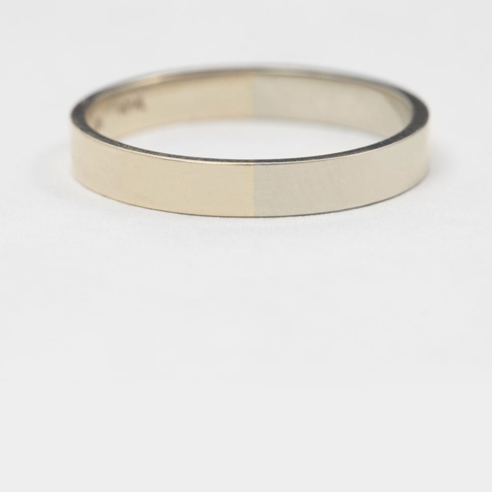 3mm Yellow and White Gold Band