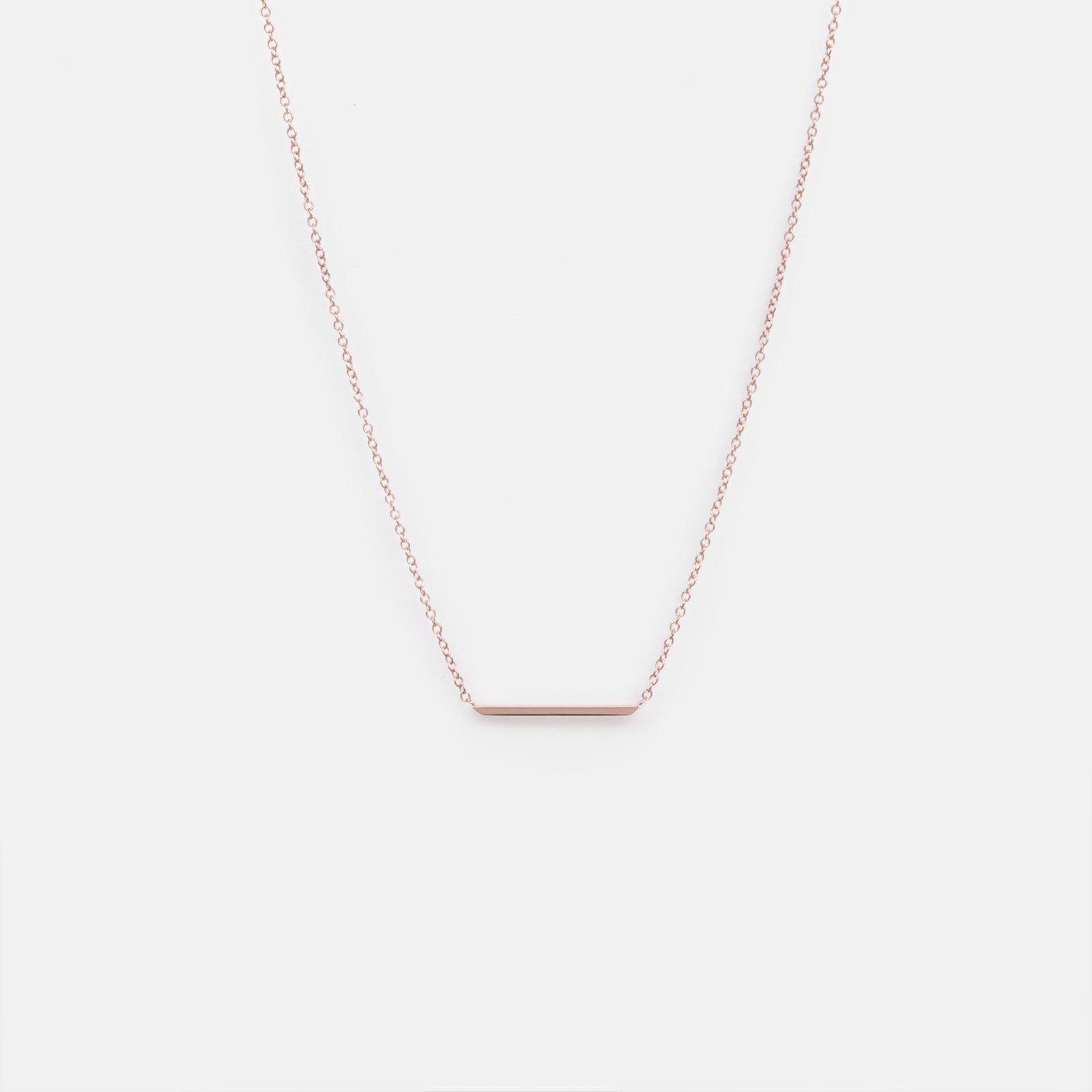 Minimal Vati Necklace in 14k Yellow Gold by SHW Fine Jewelry Made in New York City