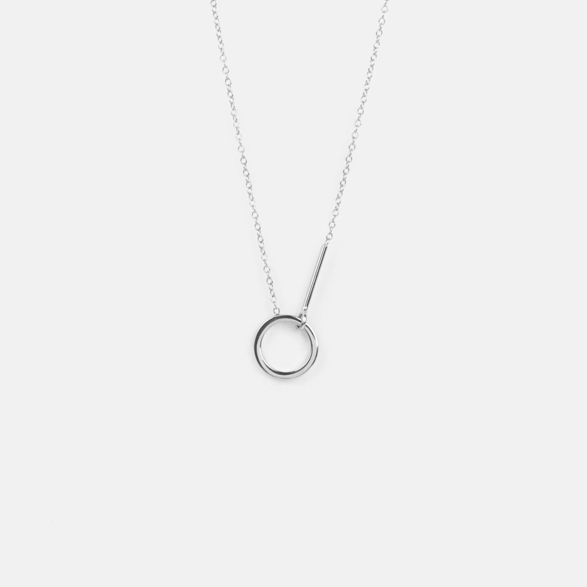 Visata Unisex Necklace in 14k White Gold By SHW Fine Jewelry NYC