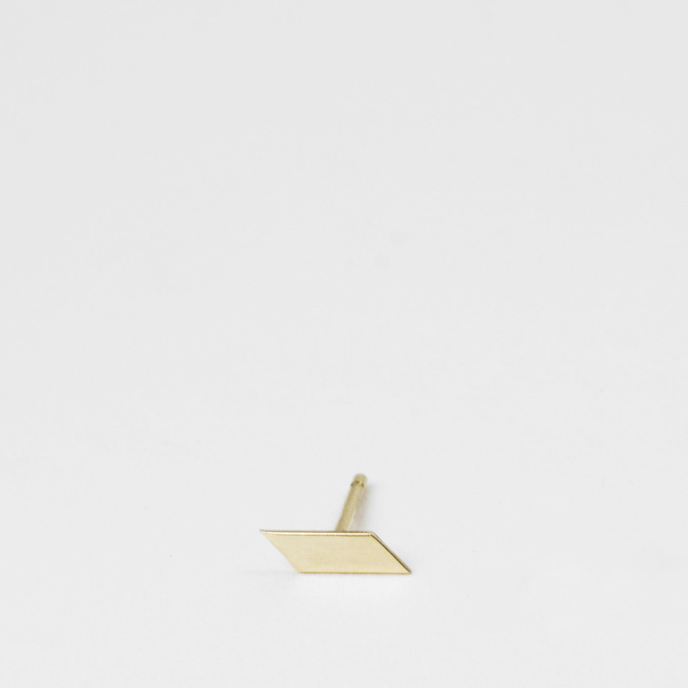 Tiva Plain Bar Stud in 14k Gold By SHW Fine Jewelry NYC