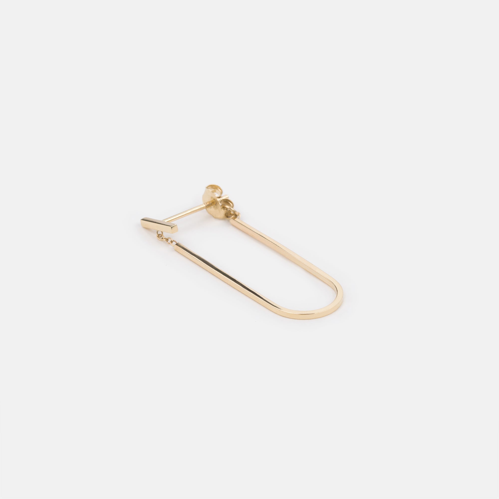 Long Turi Thin Dangle Earring 14k Gold By SHW Fine Jewelry NYC