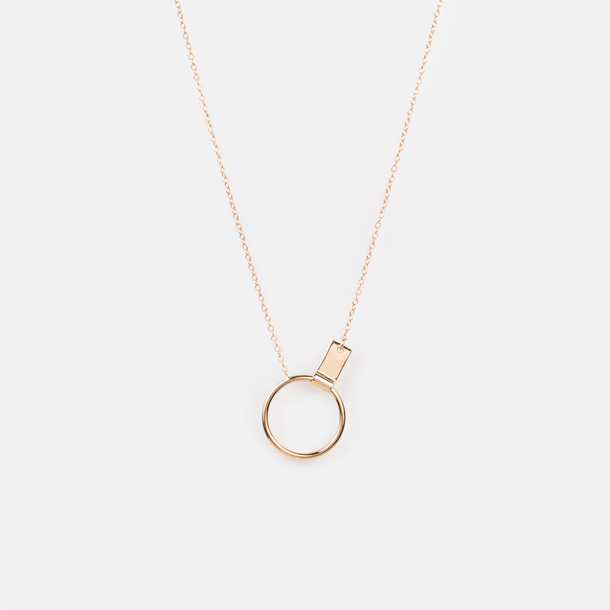 Vasara Simple Necklace in 14k Gold By SHW Fine Jewelry NYC