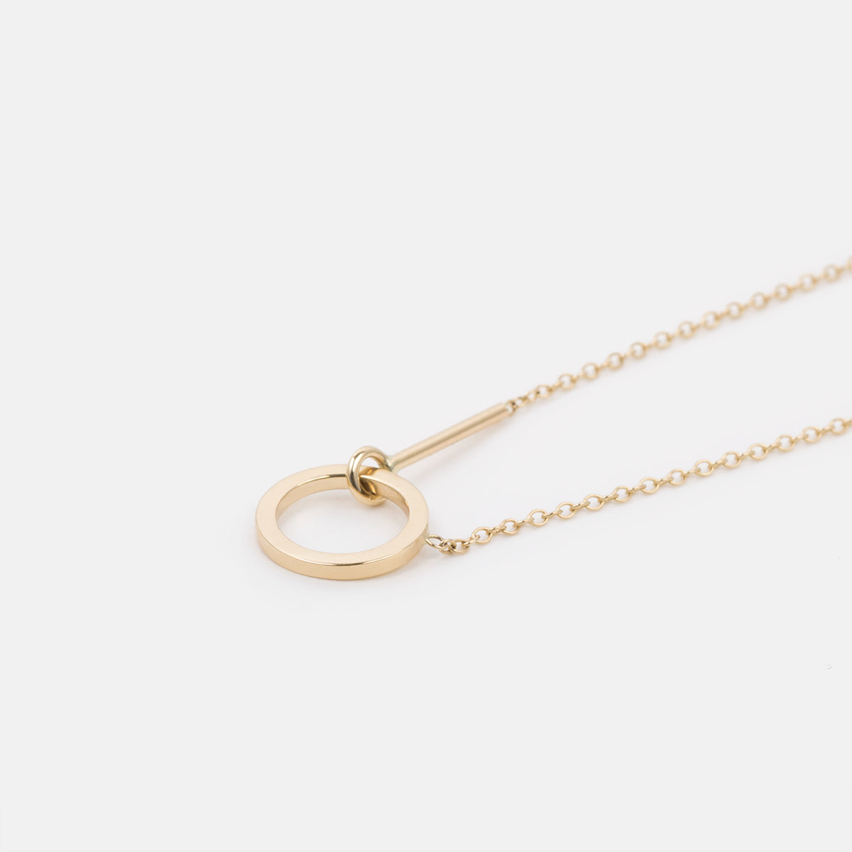 Visata Plain Necklace in 14k Gold By SHW Fine Jewelry NYC